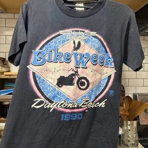 Harley-Davidson Blue and Pink Bike Week T-Shirt